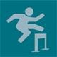 Challenge Icon of figure jumping hurdle