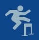 Challenge Icon of figure jumping hurdle